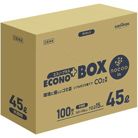 日本サニパック エコノプラス BOX nocoo in 半透明 45L 0.015mm 1パック(100枚)(CE44) 取り寄せ商品
