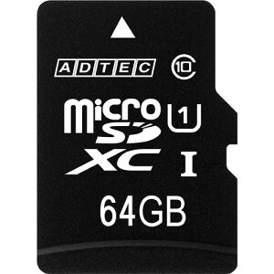AhebN microSDXC UHS-I 64GB Class10 SDϊA_v^[t 1(AD-MRXAM64G/U1R) ڈ݌=