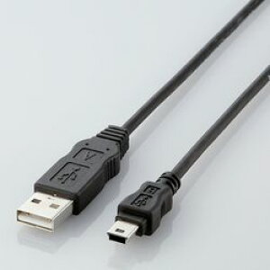 �yP5E�z�G���R�� EU RoHS�w�ߏ���USB�P�[�u�� A:miniB 2.0m �u���b�N USB-ECOM520(USB-ECOM520) �ڈ��݌�=��