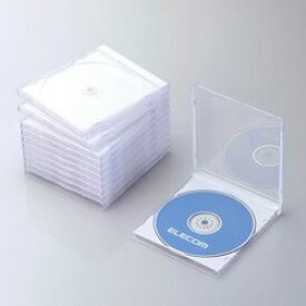 エレコム CD DVDプラケース 1枚収納 10パック ホワイト CCD-JSCN10WH メーカー在庫品