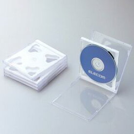 エレコム CD DVDプラケース 2枚収納 5パック ホワイト CCD-JSCNW5WH メーカー在庫品