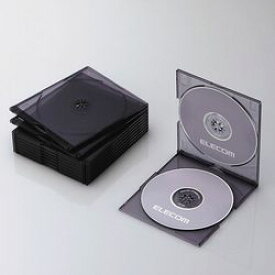 エレコム CD DVDスリムプラケース 2枚収納 10パック クリアブラック(CCD-JSCSW10CBK) メーカー在庫品