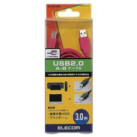 エレコム USB2.0ケーブル A-Bタイプ ノーマル 3m ピンク U2C-BN30PN メーカー在庫品
