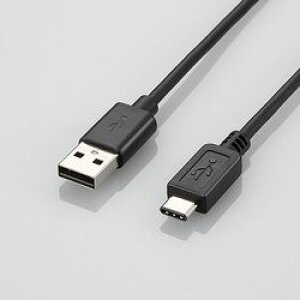 GR ELECOM USB2.0P[u A-C^Cv m[} 1m ubN U2C-AC10BK [J[݌ɕi