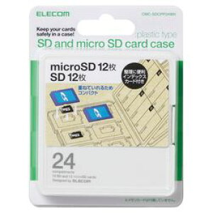 GR ELECOM J[hP[X CfbNX䎆 SD12+microSD12 zCg(CMC-SDCPP24WH) [J[݌ɕi