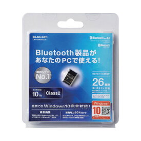 エレコム Bluetooth PC用USBアダプタ 超小型 Ver4.0 Class2 forWin10 ブラック(LBT-UAN05C2/N) 目安在庫=○