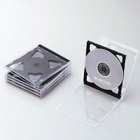 エレコム CD DVDプラケース 2枚収納 5パック ブラック CCD-JSCNW5BK メーカー在庫品
