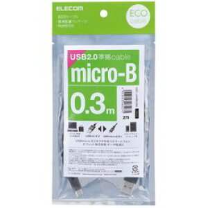 yP5EzGR microUSBP[u USB2.0 GRpbP[W 0.3m ubN(U2C-JAMB03BK) ڈ݌=