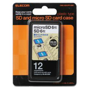 エレコム ELECOM メモリカードケース インデックス台紙 SD6枚+microSD6枚 ブラック(CMC-SDCPP12BK) メーカー在庫品