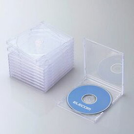 エレコム CD DVDプラケース 1枚収納 10パック クリア CCD-JSCN10CR メーカー在庫品