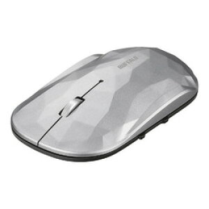バッファロー 薄型 5ボタン Bluetooth BlueLEDマウス ジオメトリー シルバー(BSMBB530GSV) 取り寄せ商品