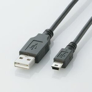 �G���R�� ELECOM USB2.0�P�[�u�� A-miniB�^�C�v 1.0m(�u���b�N) U2C-M10BK �ڈ��݌�=��
