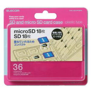GR ELECOM J[hP[X CfbNX䎆 SD18+microSD18 sN(CMC-SDCPP36PN) [J[݌ɕi