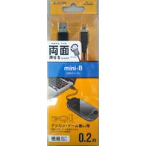 �G���R�� ELECOM ���ʑ}��USB�P�[�u�� (A-miniB) 0.2m �u���b�N U2C-DMB02BK ���[�J�[�݌ɕi