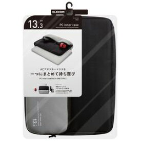 【P5E】エレコム PC用インナーバッグ ポケット付 13.3インチ ブラック BM-IBPT13BK(BM-IBPT13BK) メーカー在庫品