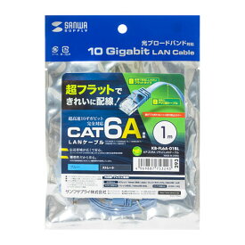 サンワサプライ SANWA SUPPLY カテゴリ6AフラットLANケーブル 1m ブルー KB-FL6A-01BL メーカー在庫品