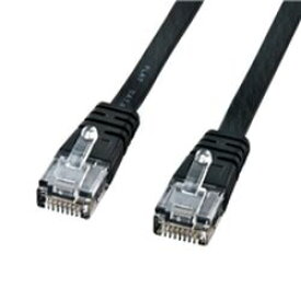 サンワサプライ SANWA SUPPLY カテゴリ6フラットケーブル 7m ブラック KB-FL6-07BKN メーカー在庫品