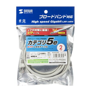 �T�����T�v���C SANWA SUPPLY STP�G���n���X�h�J�e�S��5�P���P�[�u�� 2m ���C�g�O���[ KB-STP-02LN ���[�J�[�݌ɕi