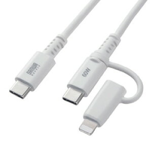 yP5SzTTvC USB2.0 Type-CP[uiLightningϊA_v^tEzCgj(KB-IPLTCCP6010W) [J[݌ɕi