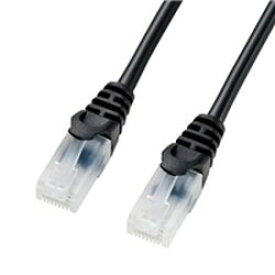 【P5S】サンワサプライ ツメ折れ防止CAT5eLANケーブル 5m ブラック LA-Y5TS-05BK(LA-Y5TS-05BK) メーカー在庫品