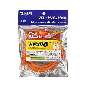 �T�����T�v���C SANWA SUPPLY KB-T6TS-01DN �ߐ܂�h�~�J�e�S��6LAN�P�[�u�� ���񂹏��i