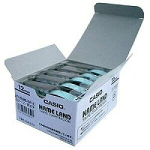 �J�V�I�v�Z�@ CASIO NAME LAND�p �X�^���_�[�h�e�[�v 12mm���i���^�������j 5�{����(XR-12WE-5P-E) �ڈ��݌�=��