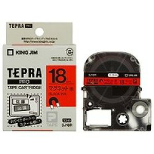 �L���O�W�� KING JIM PRO�e�[�v�J�[�g���b�W�@�}�O�l�b�g�e�[�v SJ18R 18mm�� �ԁ^������ ���񂹏��i