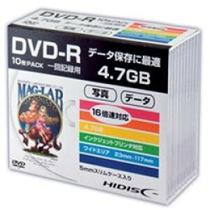 HIDISC DVD-R f[^p5mmXP[X10P(HDDR47JNP10SC) 񂹏i