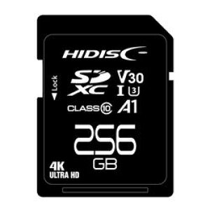 HIDISC SDXCJ[h 256GB CLASS10 UHS-I Speed class3, A1Ή(HDSDX256GCL10V30) 񂹏i