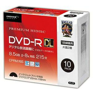 HIDISC DVD-R DL 8{Ή 8.5GB 1 CPRMΉ ^10XP[X(HDDR21JCP10SC) 񂹏i