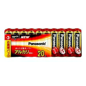 パナソニック Panasonic アルカリ乾電池 単3形20本パック LR6XJ/20SW 取り寄せ商品