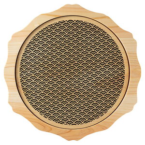 ヤマコー 用美 業務用 ひのき細密膳 丸(小)青海波(yamaco38135) 取り寄せ商品