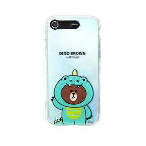 LINE FRIENDS iPhone 8/7 JUNGLE BROWN Light UP _CmuE(KCL-JLL001) d݌ɕi
