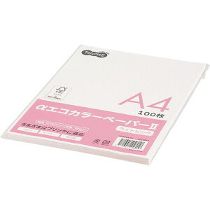 TPS αエコカラーペーパーII A4 ライトピンク 少枚数パック 1冊(100枚)(4571347156058) 目安在庫=○