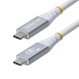 StarTech�Dcom USB4�P�[�u��/3m/20Gbps/60W PD/4K120Hz/Type-C/�z���C�g(CC3M20GUSB4CXW) �ڈ��݌�=��