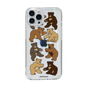 BOOGIE WOOGIE �I�[�����P�[�X for iPhone 14 Pro BEAR×BEAR �w�ʃJ�o�[�^(BW24114i14P) �d����݌ɕi