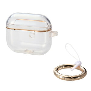 �G���R�� ELECOM AirPods ��3���� �P�[�X �\�t�g �����h�~ �J���r�i�t �P�[�X��̌^�R�l�N�^�[�L���b�v�t�L &me �N���A×�S�[���h���C��(AVA-AP5UCMCR) ���[�J�[�݌ɕi