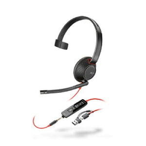 ���{�q���[���b�g�E�p�b�J�[�h Poly Blackwire 5210 USB-C+USB-A �ϊ��A�_�v�^�t �Ў� �L�����f�� �m�C�Y(8X230AA) �ڈ��݌�=��