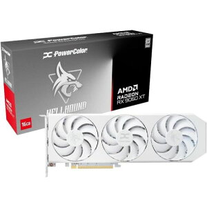 POWERCOLOR Hellhound Spectral White AMD Radeon RX 9060 XT 16GB GDDR6(RX9060XT 16G-L/OC/WH) ���񂹏��i