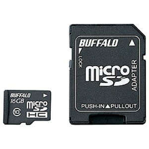 �o�b�t�@���[ RMSD-16GC10AB Class10 microSDHC�J�[�h SD�ϊ��A�_�v�^�[ 16GB ���񂹏��i