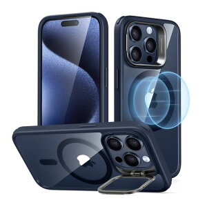 ESR Classic �X�^���h�t���n�C�u���b�h�P�[�X for iPhone 15 Pro �N���A�_�[�N�u���[(ES26420i15PR) �d����݌ɕi