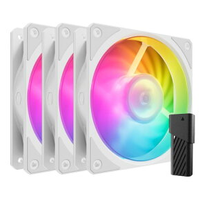 �N�[���[�}�X�^�[ Mobius 120P ARGB White 3-Pack Fan Kit/120mm ARGB�P�[�X�t�@��3�p�b�N/(MFZ-M2DW-243P2-R1) �ڈ��݌�=��