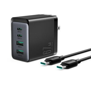 Shenzhen�@Nito�@Power�@Sour JOYROOM USB-C�P�[�u���tAC 67W GaN 2C2A�X�}�[�g�}���[�d��JR-TCG02 �ڈ��݌�=��