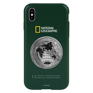 National Geographic iPhone XS / X Global Seal Metal-Deco Case �O���[��(NG12966iX) �d����݌ɕi