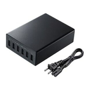 �T�����T�v���C SANWA SUPPLY USB�[�d��i6�|�[�g�E���v12A�E�u���b�N�j(ACA-IP67BK) ���[�J�[�݌ɕi