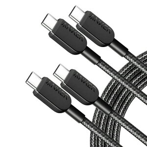 �A���J�[�W���p�� ANKER 310 ���ϋv�i�C���� USB-C&USB-C �P�[�u�� 1.8m �u���b�N 1�p�b�N(2�{)(B81E6011) ���񂹏��i