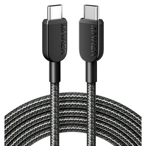 �A���J�[�W���p�� ANKER 310 ���ϋv�i�C���� USB-C&USB-C�P�[�u�� 3.0m �u���b�N 1�{(A81E7011) ���񂹏��i