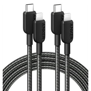 �A���J�[�W���p�� ANKER 310 ���ϋv�i�C���� USB-C&���C�g�j���O�P�[�u�� 1.8m �u���b�N 1�p�b�N(2�{)(B81A6011) ���񂹏��i