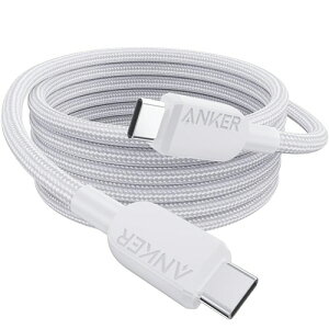 �A���J�[�W���p�� ANKER USB-C&USB-C �P�[�u��(���ϋv�i�C����) 1.8m �z���C�g 1�{(A81C6021) ���񂹏��i