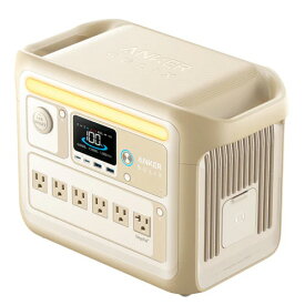 アンカージャパン ポータブル電源ANKER Solix C1000 PortablePowerStation 1056Wh ベージュ 1台(A1761521) 取り寄せ商品